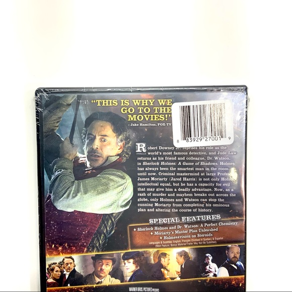 Sherlock Holmes A Game Of Shadows DVD Video Movie Robert Downey Jr Jude Law New - Picture 5 of 8